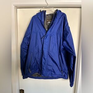 Size L Men's Blue Waterproof Breathable Pacific Trail Performance Rain Jacket